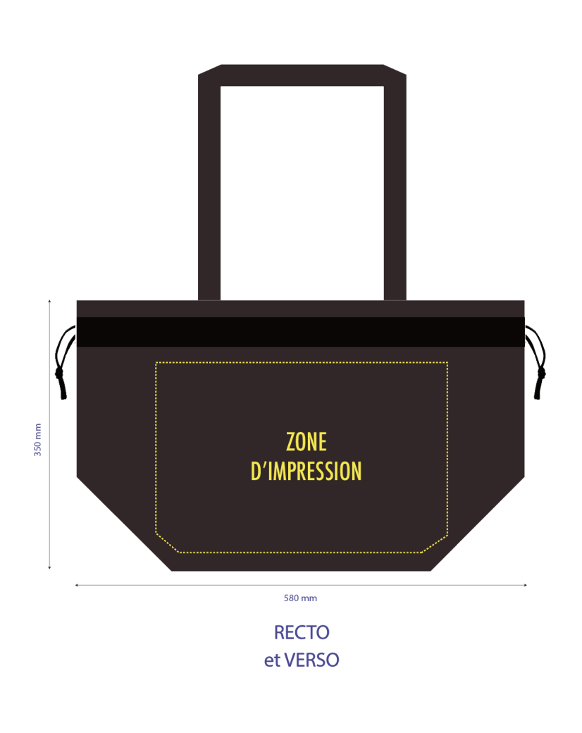 Sac Non Tissé Personnalisé Brun – Cabas Publicitaire modèle Nice L | Moonpack