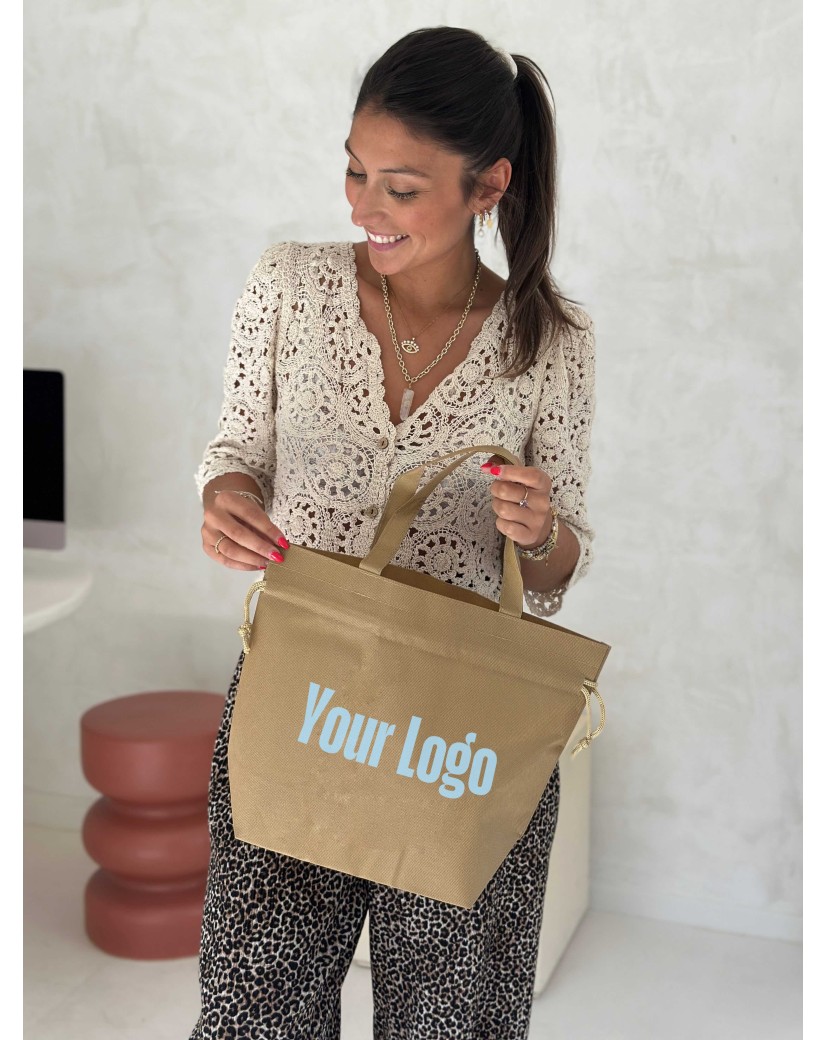 Nice Reusable Bag Beige - M (40x14x30cm)