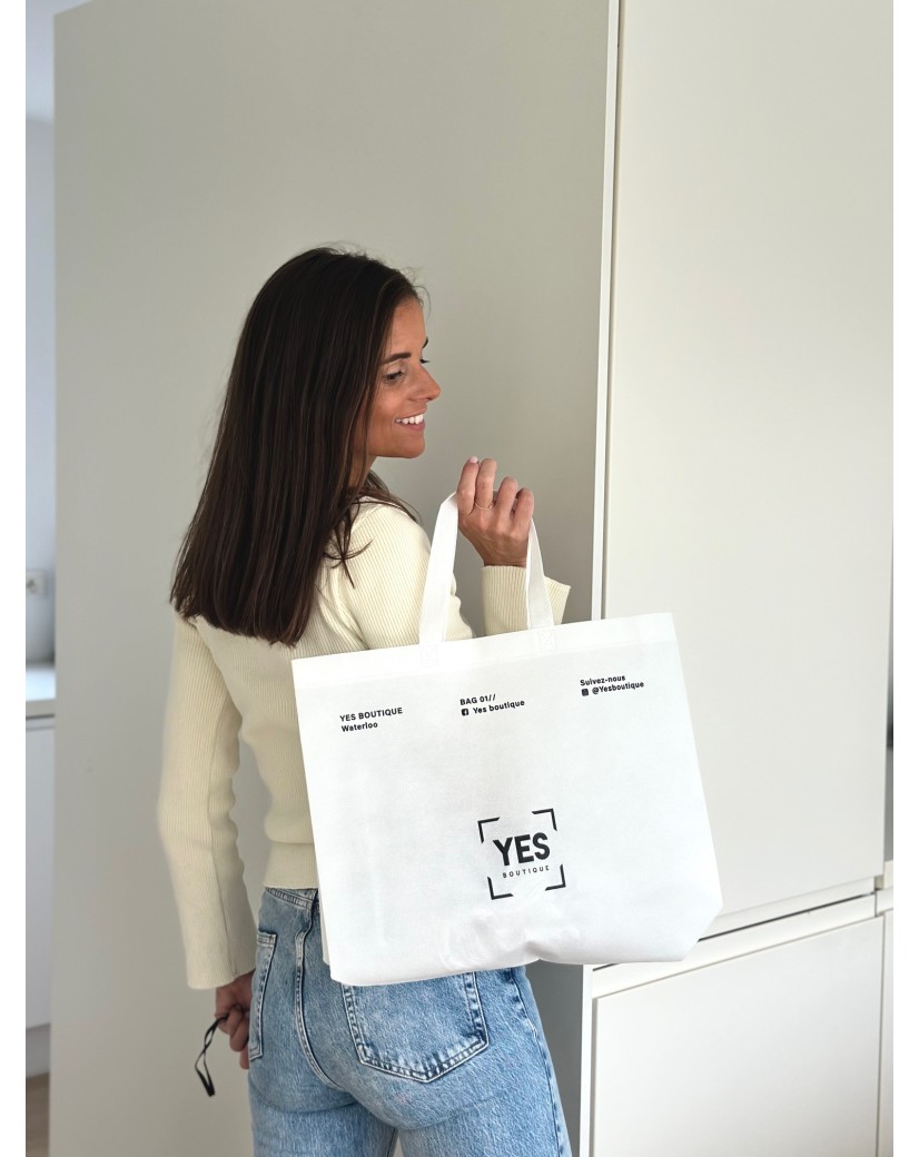 Bolsa de tela blanca personalizada, barata y ecológica