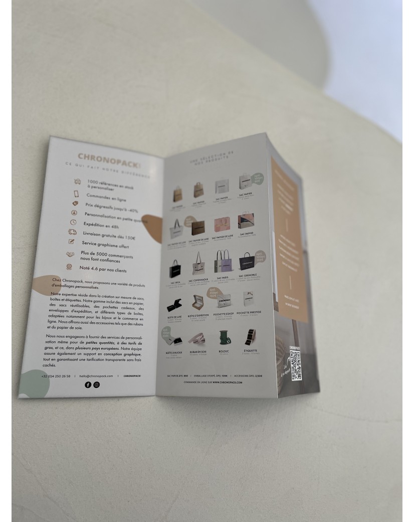 Personalisierter Falzflyer - 9,9cmx21cm
