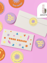 Personalized white envelope - 22x11cm