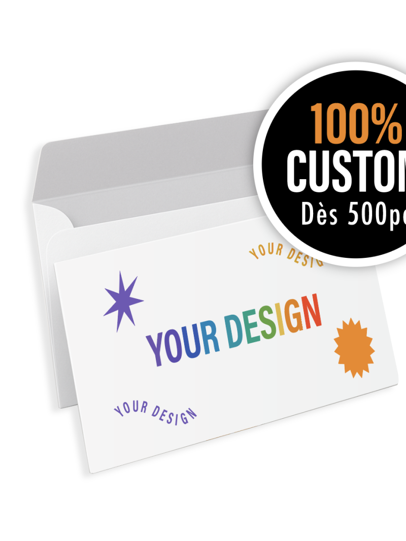 Personalized white envelope - 22x11cm