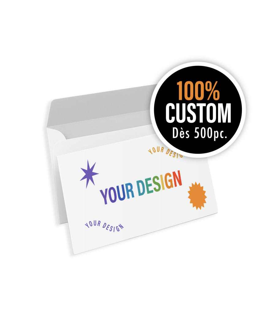 Personalized white envelope - 22x11cm