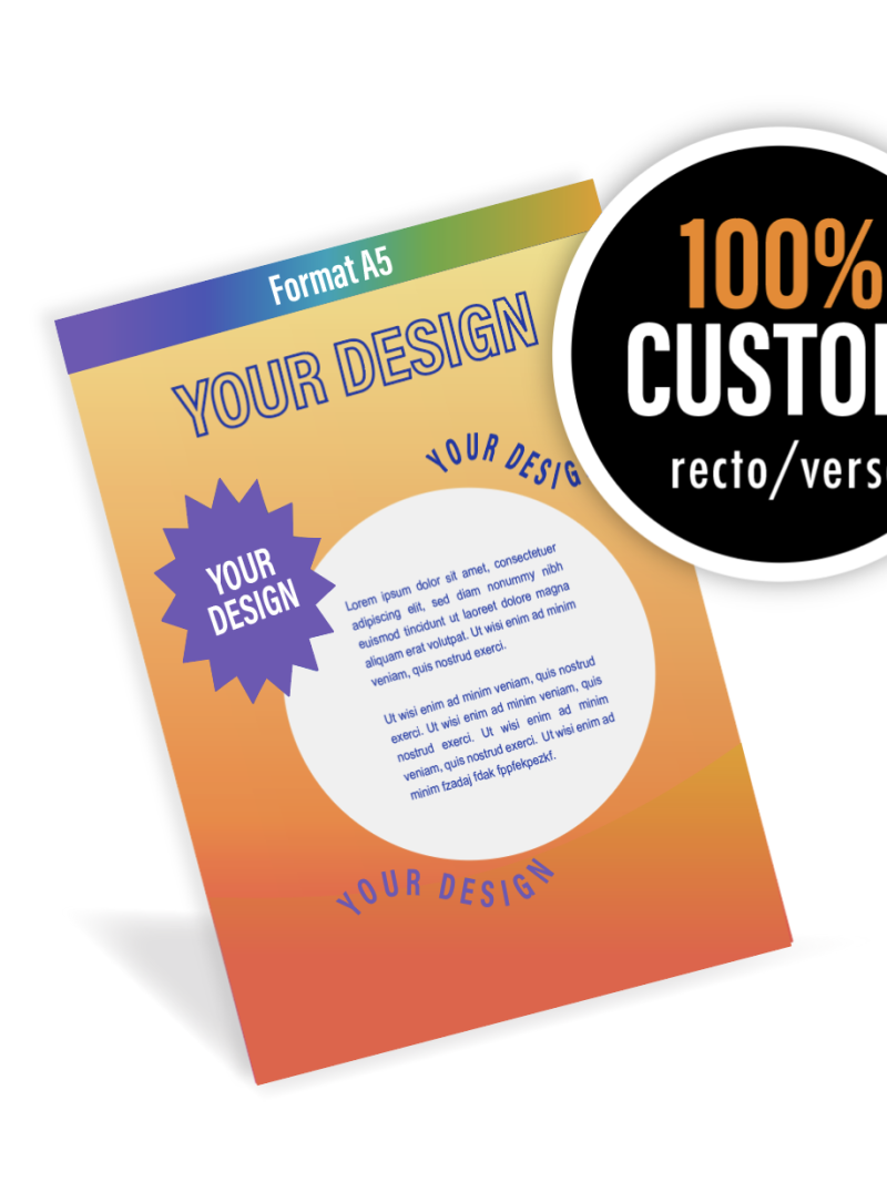 Personalisierte Flyer von A bis Z (14,8x21cm)