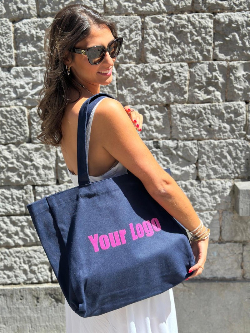 DRAAGTAS "NANCY" - NAVY (43x15x36CM)