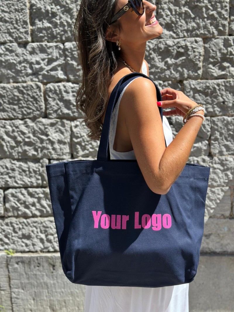 DRAAGTAS "NANCY" - NAVY (43x15x36CM)