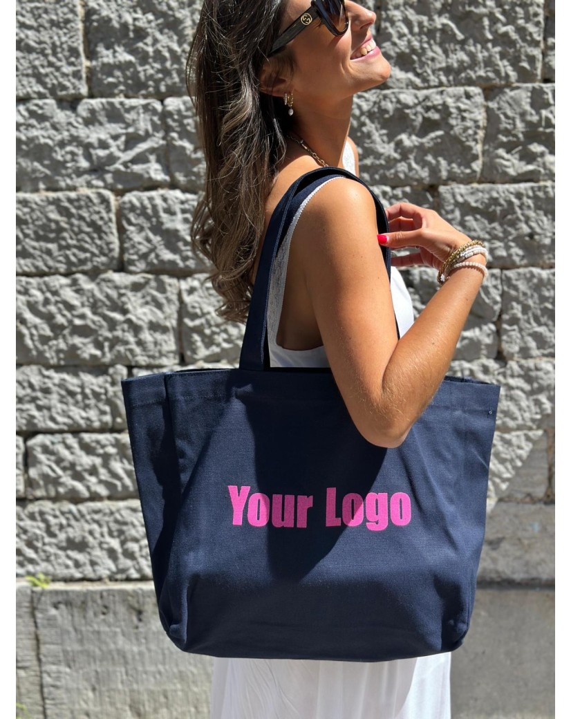 DRAAGTAS "NANCY" - NAVY (43x15x36CM)