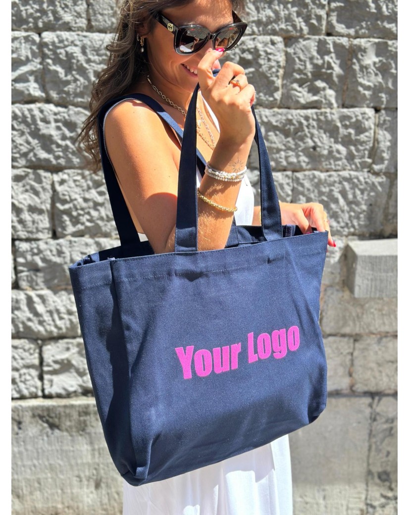 DRAAGTAS "NANCY" - NAVY (43x15x36CM)