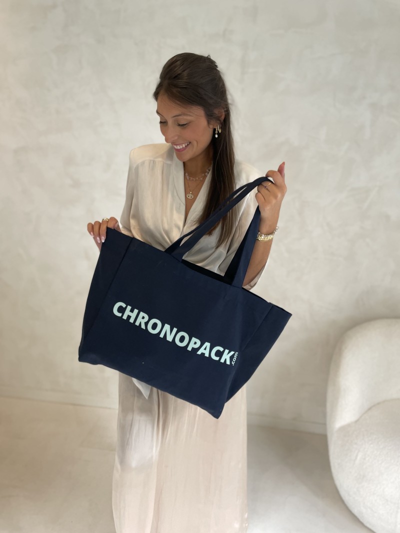 DRAAGTAS "NANCY" - NAVY (43x15x36CM)