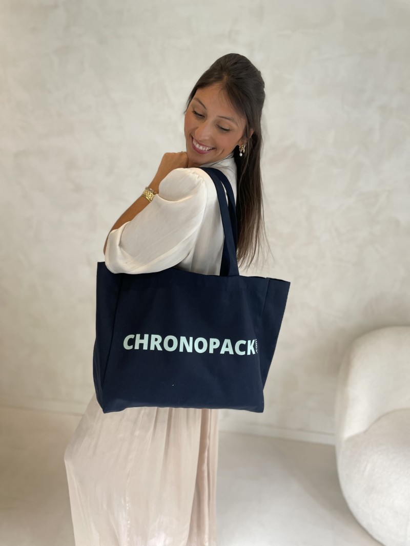 DRAAGTAS "NANCY" - NAVY (43x15x36CM)