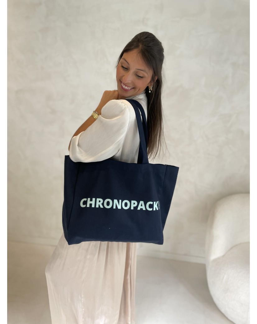 DRAAGTAS "NANCY" - NAVY (43x15x36CM)