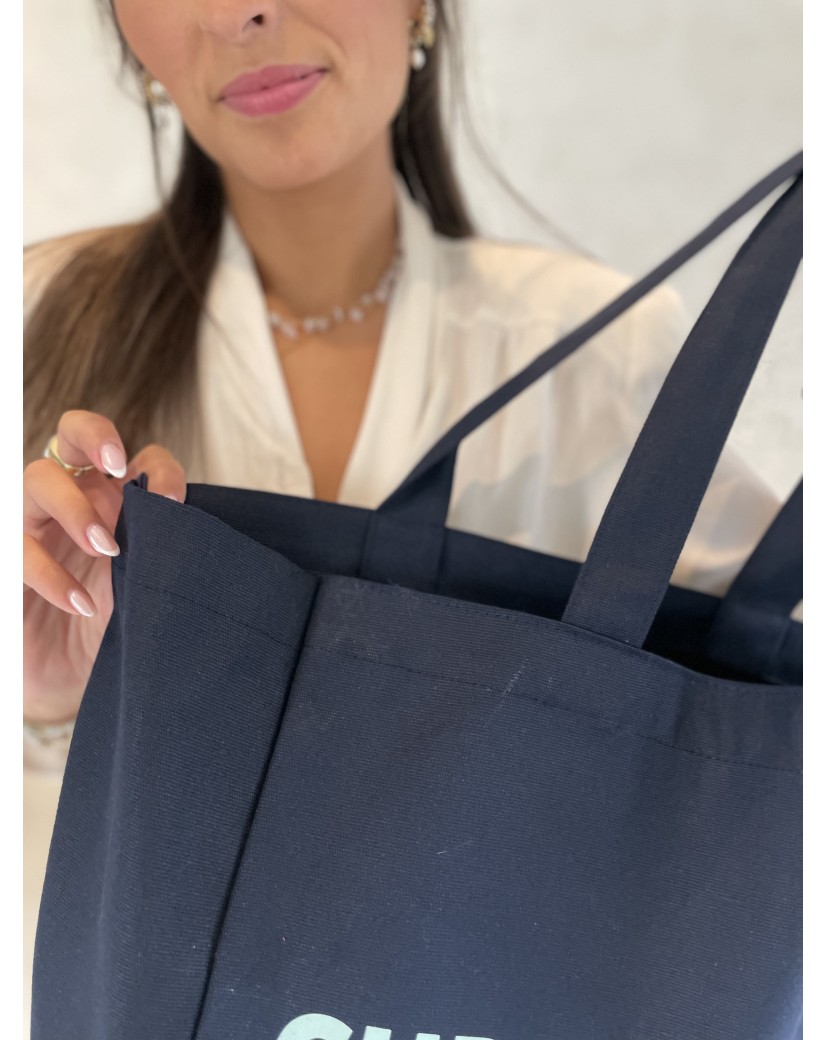 DRAAGTAS "NANCY" - NAVY (43x15x36CM)