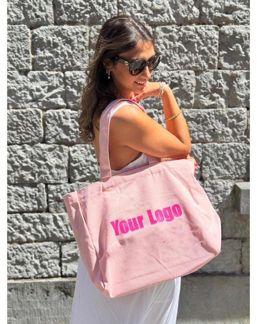 DRAAGTAS "NANCY" - ROZE (43x15x36cm)