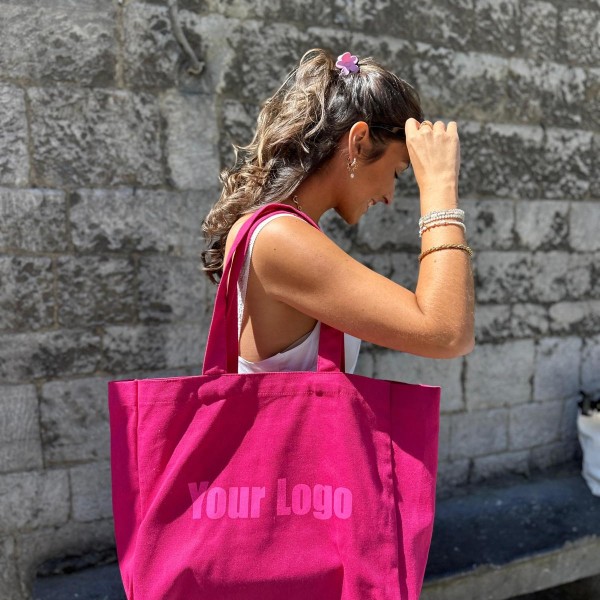 BOLSA DE ALGODÓN "NANCY" – FUCHSIA (43x15x36cm)