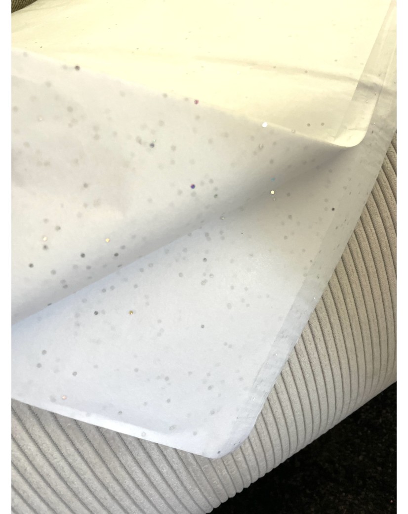 Papier de soie - Blanc Pailleté l Meilleur qualité & prix du marché