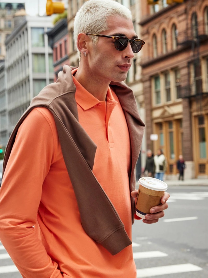 Langarm-Poloshirt Oliver