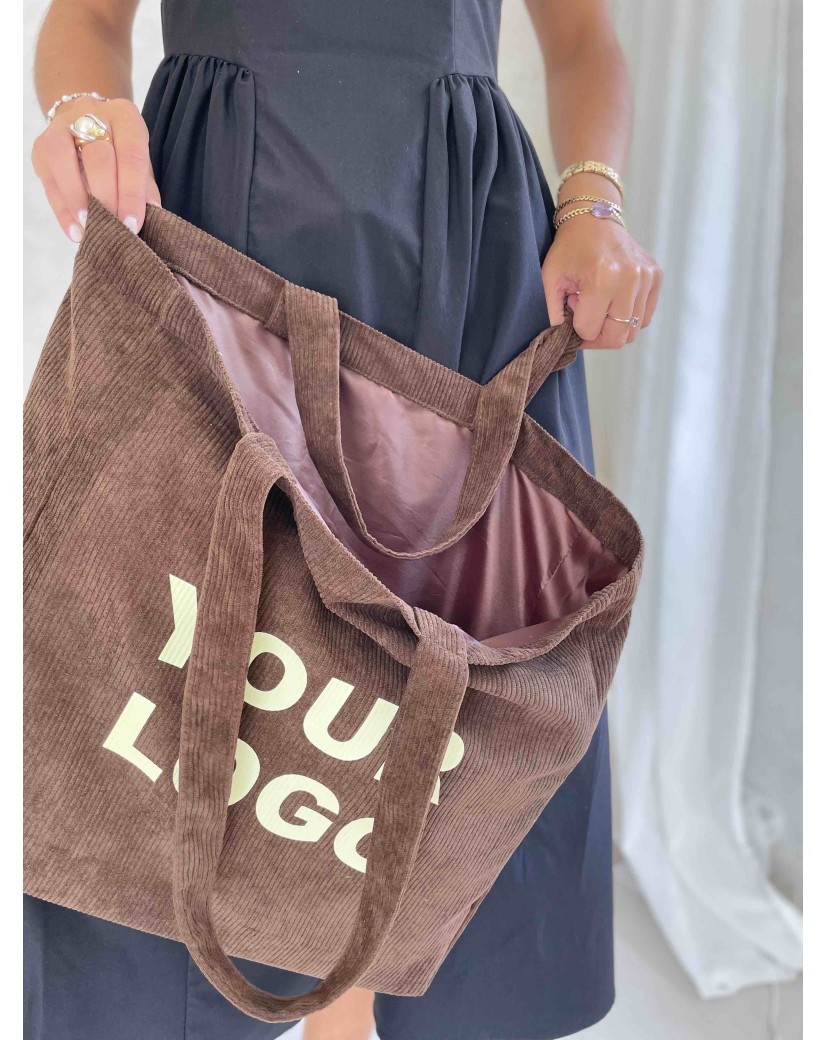 OXFORD-TASCHE – BRAUNER CORD (41,5 x 10 x 39 cm)