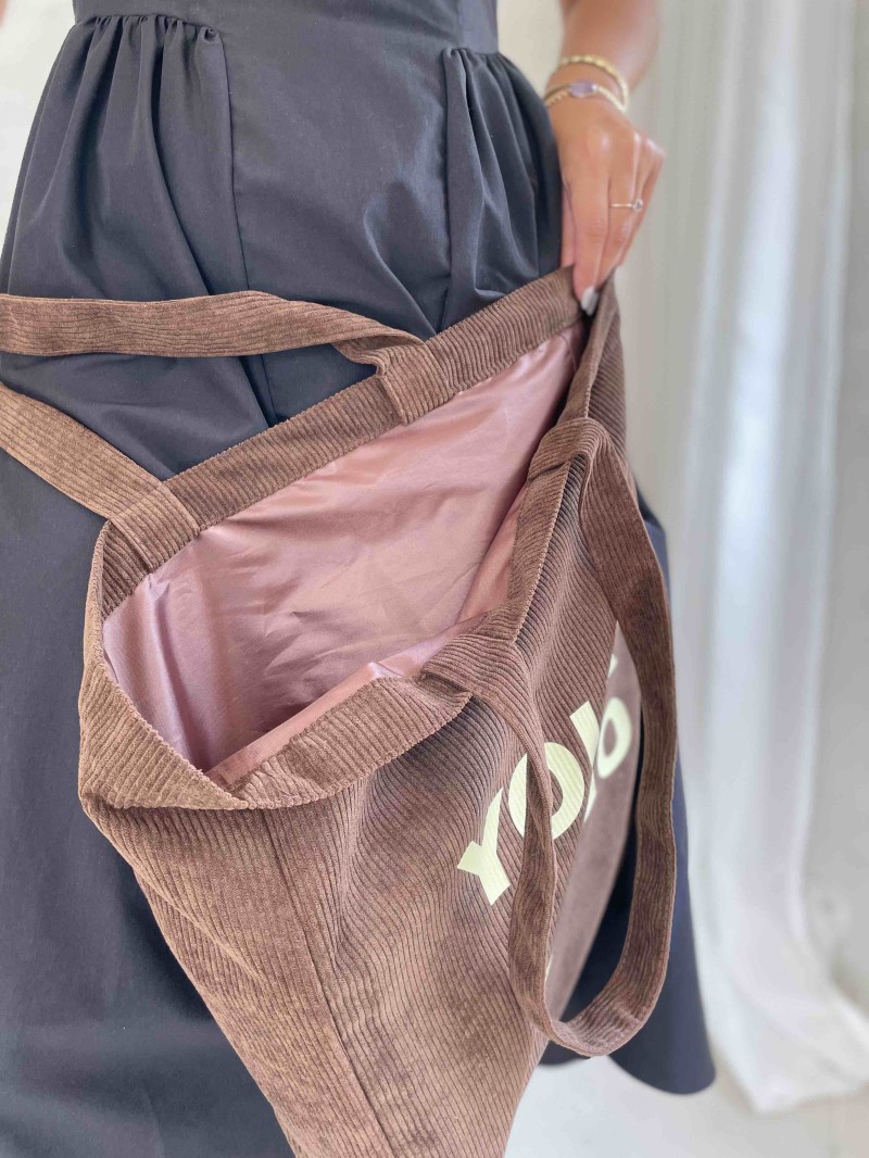 OXFORD-TASCHE – BRAUNER CORD (41,5 x 10 x 39 cm)
