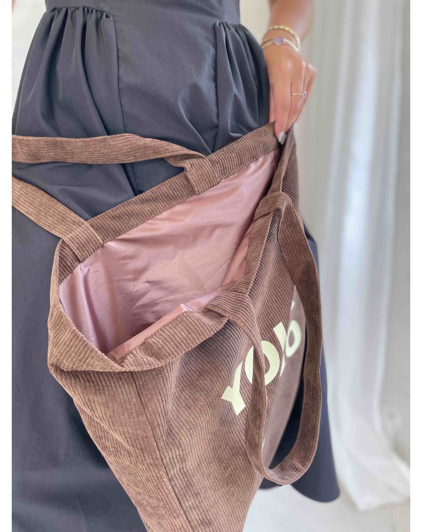OXFORD-TASCHE – BRAUNER CORD (41,5 x 10 x 39 cm)