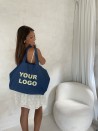 COTTON BAG “NANCY” – DARK JEANS 💙 (43x15x36 cm)