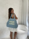 COTTON BAG “NANCY”– LIGHT JEANS 💙 (43x15x36 cm)