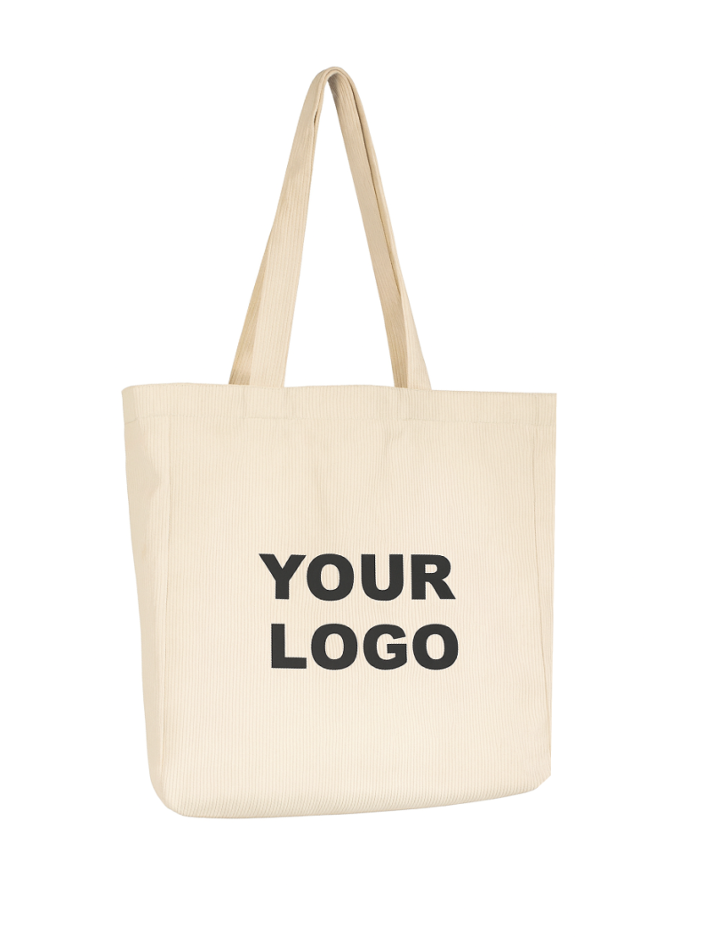 OXFORD-TASCHE – BEIGEFARBENER CORD (41,5 x 10 x 39 cm)
