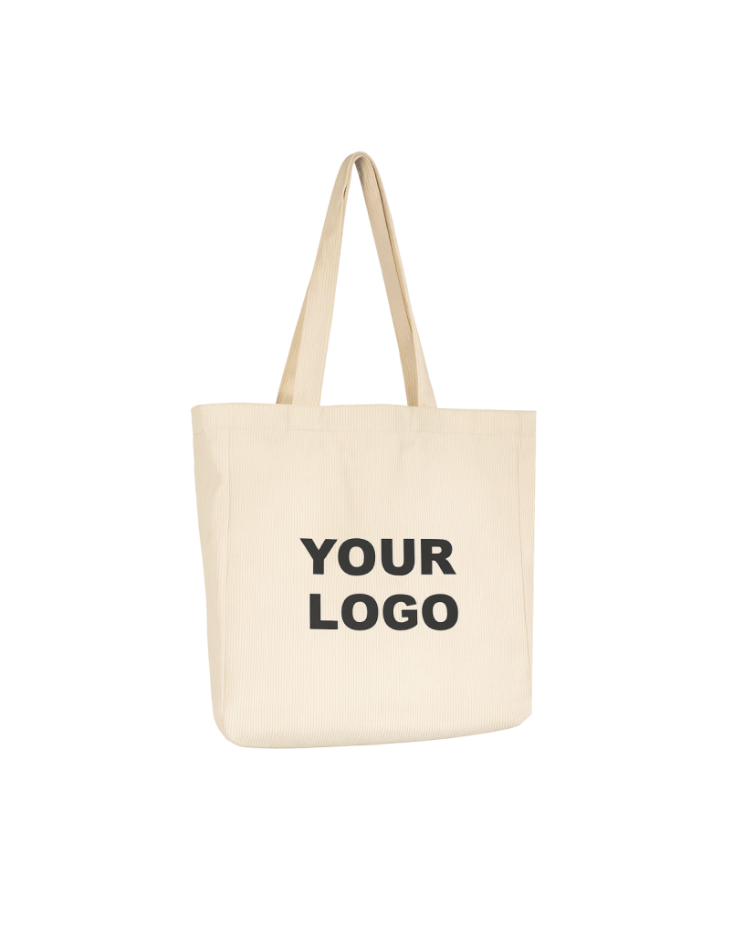 OXFORD-TASCHE – BEIGEFARBENER CORD (41,5 x 10 x 39 cm)