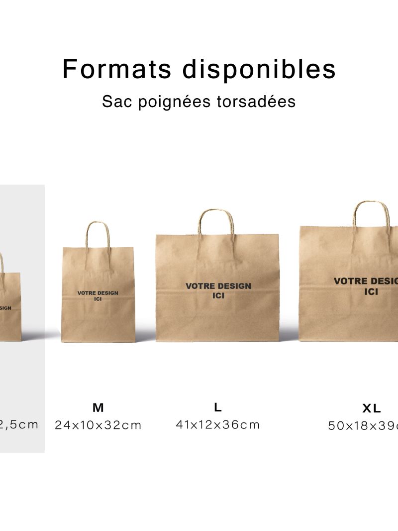 Sac poignées plates blanc