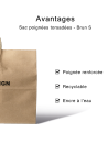 Sac poignées plates blanc