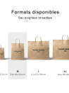 Tasche mit gedrehten Griffen - Kraft braun