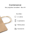 Sac poignées torsadées - Kraft brun