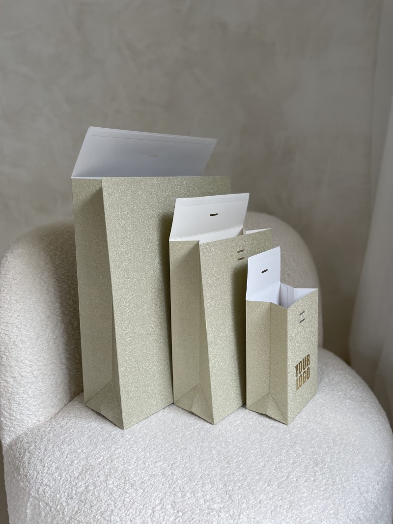 PRESTIGE-ZAK – Glitter Goud S (12x8x20cm)