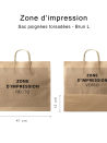 Sac poignées plates blanc