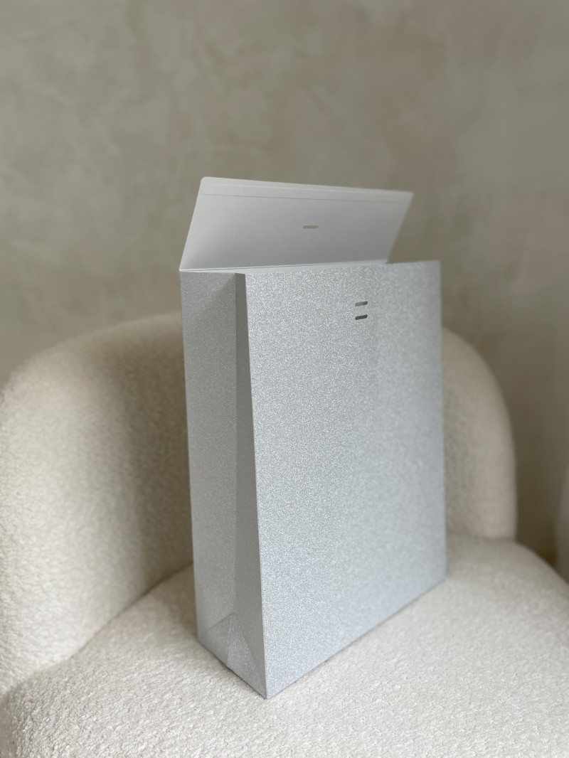 PRESTIGE-ZAK – Glitter Zilver L (30x12x40cm)