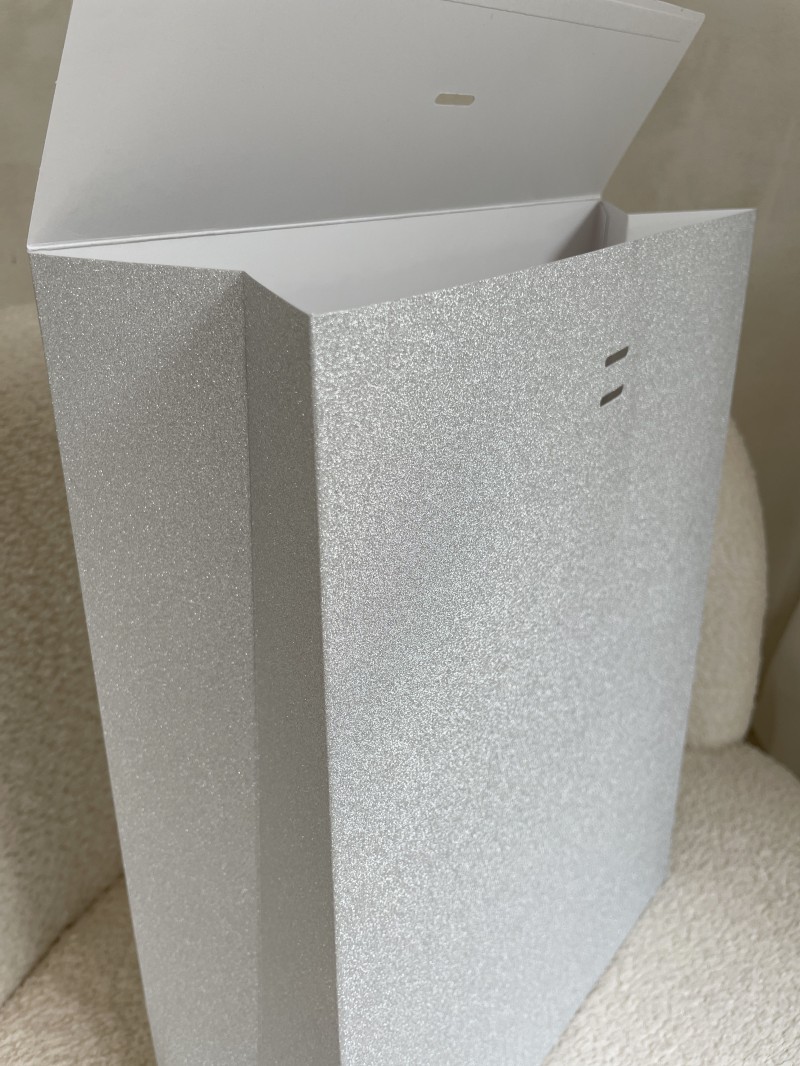 PRESTIGE-ZAK – Glitter Zilver L (30x12x40cm)
