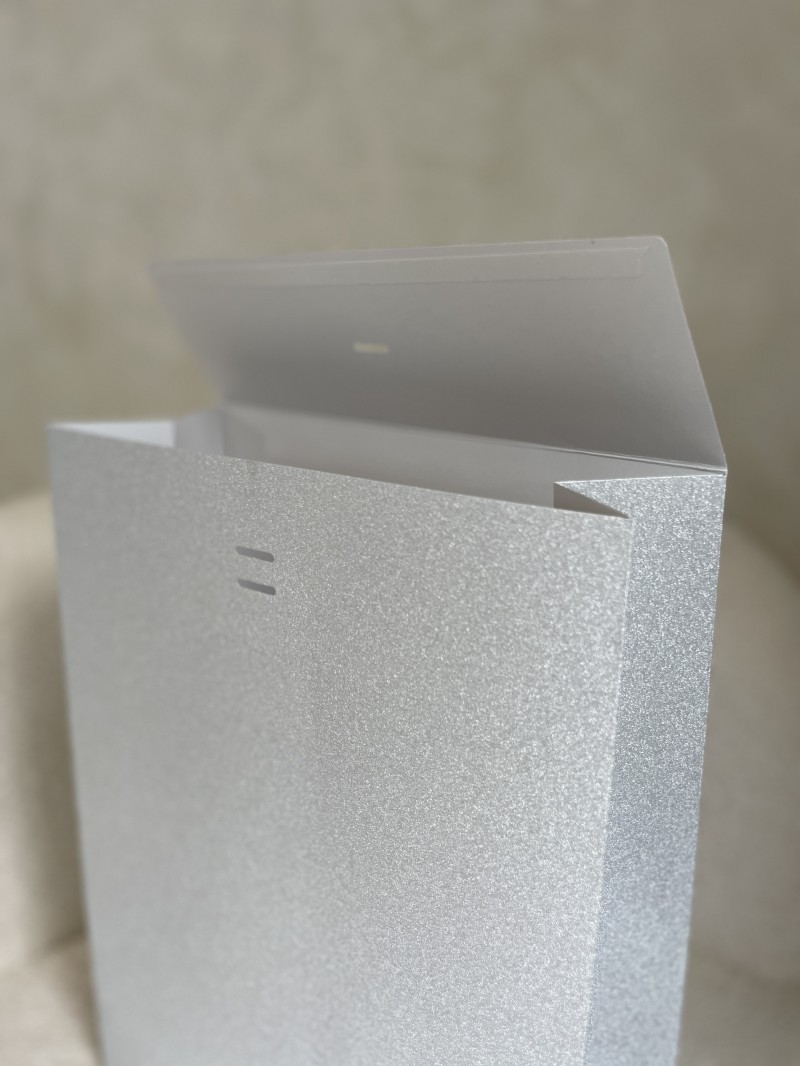 PRESTIGE-ZAK – Glitter Zilver L (30x12x40cm)