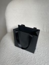 Bolsa de papel de lujo negra – asas negras – XS (16 x 8 x 16 cm)
