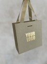 LUXUSPAPIERTASCHE GOLD GLITZER – XS (16x8x16 cm)