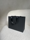 Sac papier Luxe Noir Express - poignées noires - S (25x10x20cm)