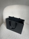 Sac papier Luxe Noir Express - poignées noires - S (25x10x20cm)