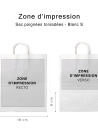 Bolsa con asas retorcidas - Kraft blanco