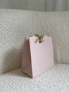 Sac papier Luxe Rose Express - poignées roses - XS (16x8x16cm)