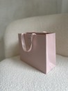 Luxe papieren tas roze - Roze handvaten - S (25x10x20CM)