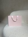 Luxe papieren tas roze - Roze handvaten - S (25x10x20CM)