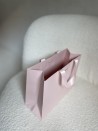 Luxe papieren tas roze - Roze handvaten - S (25x10x20CM)
