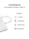 Sac poignées torsadées - Kraft blanc