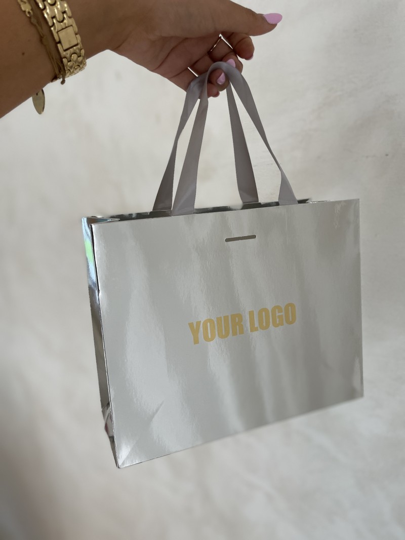 copy of Bolsas de papel de lujo - Blanco XS - Asas de cinta