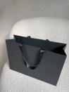 Black Luxury Paper Bag – black handles – M (35 x 12 x 25 cm)