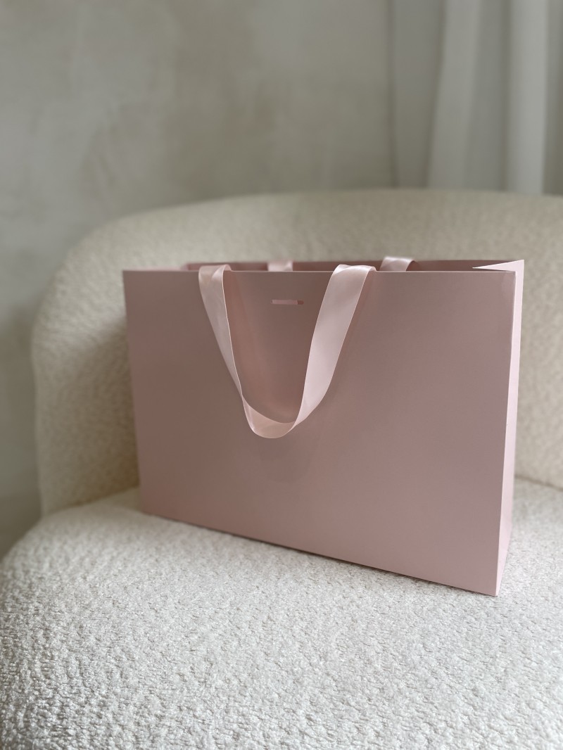 copy of Bolsas de papel de lujo - Blanco XS - Asas de cinta