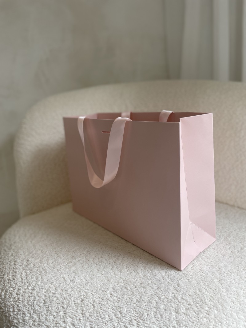 copy of Bolsas de papel de lujo - Blanco XS - Asas de cinta